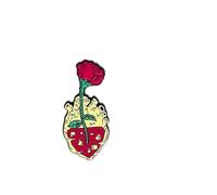 30 Style Skeleton Skull Enamel Pin Animal Red Rose Heart Brooch Punk Dark Gothic, Normal, Non-precious metal