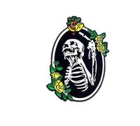 30 Style Skeleton Skull Enamel Pin Animal Red Rose Heart Brooch Punk Dark Gothic, Normal, Non-precious metal