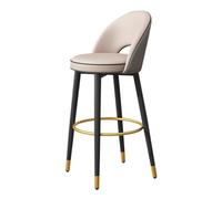 30" Tall Bar Stools with Padded Back, 360° Swivel Modern Counter Height Chairs for Kitchen Island, Comfortable Yellow Breakfast Stools for Home Dining