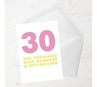 30 Ten Thousand Nine Hundred And Fifty Days Old Greetings Card - Large Card