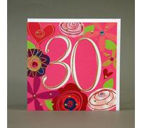 " 30 th BIRTHDAY " HANDMADE BIRTHDAY CARD - JCE32