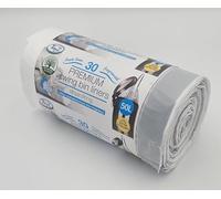 30 TidyZ Kitchen Bin Liners. Minimum 30% Recycled Plastic. Extra Strong Waste Bags. Fresh Linen Fragrance. Drawstring. Suitable for Brabantia and Simple Human 50L