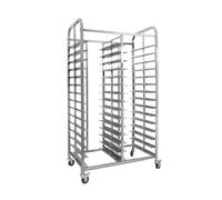 30-Tier Bun Pan Rack Commercial,Steel Baking Sheet Rack with Brake Wheels,Heavy Duty Speed Rack for Half/Full Sheet Pans Kitchen Storage Cart