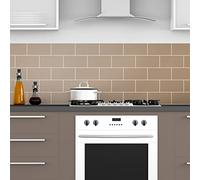 30 Tile Stickers Height 10 x Length 20 cm Underground Tile Stickers 50 x 120 cm Taupe