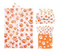 30 Tissue Paper Sheets, 14x20 inch Dog Paw Tissue Paper Gift Wrap Paper for Gift Bag Packaging Christmas Wedding Birthday Party Art DIY Crafts Supplies (Orange)