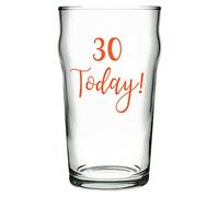 30 Today! Vinyl Sticker Decal Transfer Label for Glasses, Mugs, Bottle. Birthday, Celebrate, Party. Gift Bag, Box (Small - 3cm Tall Capital Letter Height, Black)