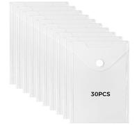 30 Transparent Pp A5 Document Sleeves, Waterproof Storage Pockets for Craft Dies, Papers, Cards, Office Documents & Scrapbooking