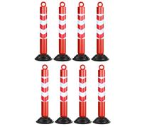 30" ty Bollards2/4/6/8 Pcs Reflective Road Cones with Weighted Rubber Base for No Parking & Road Control Red & White Parking Barriers Durable Security Posts