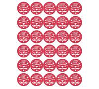 30 Valentines Day Love Hearts Red Pre Cut Cupcake Toppers Premium Edible Wafer Paper Fairy Cake Toppers Birthday Celebration Cakes Decorations Party NO CUTTING REQUIRED