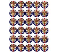 30 VE Day 80th Anniversary Victory In Europe Cupcake Cake Toppers Edible Wafer Paper Fairy Cake Toppers Birthday Celebration Cakes Decorations Party Gold