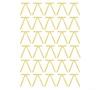 30 velvet bows designed for tree and wreath decoration during the holidays, made of flocking material for a smooth and festive appearance (Golden yellow)