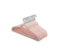 SONGMICS Set of 50 Velvet Hangers, 41.5 cm Wide, Space-Saving, High Load Capacity, with 360° Swivel Hooks, for Coats Shirts Suits, Pink and Silver CRF026P03