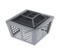 30" Venetian Outdoor Fire Pit with BBQ Grill LIVIVO Black One Size