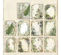 30 Vintage Materials Paper Pack, 14x11cm, Perfect for Scrapbooking, Collage, and Creative Crafting Projects (5 Wonders in green)