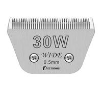 30 W Wide, Removable Blades for Pet Grooming, Compatible with Heiniger/Moser Max45/Andis/Oster A5, Cutting Length 1/50 Inch (0.5 mm)