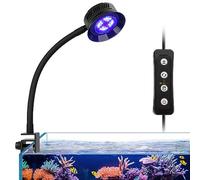 30 Watts Aquarium LED Reef Light, Dimmable Full Spectrum Marine LED Fish Tank Light Saltwater Nano Aquarium LPS SPS Lighting