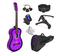 30" Wood Classical Guitar with Case and Accessories for Kids/Girls/Boys/Beginners (Purple Gradient)