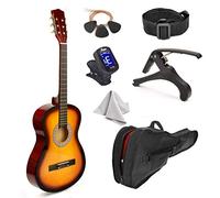 30" Wood Guitar with Case and Accessories for Kids/Girls/Boys/Beginners (Sunburst)