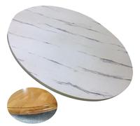 30" Wooden TurntableMarble Pattern Rotating Tray for Dining Table Large Round Serving Plate Perfect for Entertaining and Serving (75cm)