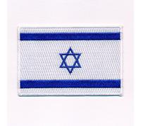 30 x 20 mm Israel Jerusalem Juden Flag Sew-On / Iron-On Patch 0634 Mini