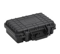 vidaXL Portable Flight Case Camera Parts Accessory Waterproof Photography Tool Box Protective Hard Case with Foam Black 30x22x10 cm PP