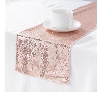 30 x 220 cm Modern Table Runner with Sequins, Rectangular, Glitter Table Runner for Dining Table, Coffee Table, Home and Kitchen, Suitable for Party, Wedding and Birthday, Decorative Table Runner