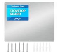 30”x 24” Thicken Heavy Hoods Stainless Steel Backsplash,Panel Splatter Guard for Stovetop,6 Pre Drilled Holes for Easy Installation,Keep the Walls Clean, Bright and Beautiful