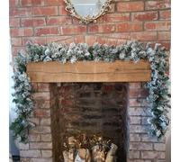 30 x 270cm 9ft Kaemingk Luxury Green Christmas Imperial Garland Snowflocked