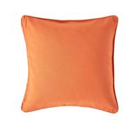 (30 x 30 cm, Dark Orange) Homescapes Cotton Plain Cushion Cover