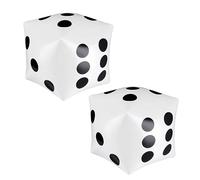 30 x 30 cm Giant Dice,2 Large Dice for Children, Inflatable Dice's Suitable for Beach Pool Lawn Party Games, Indoor and Outdoor Large Games (White)