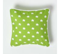 (30 x 30 cm, Green Stars) Cotton Stars Cushion Cover