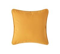 HOMESCAPES - 100% Cotton Plain Mustard Yellow Cushion Cover - 30 x 30 cm Square - 12 x 12 Inches - Sofa Cushion Pillow Cover - Washable