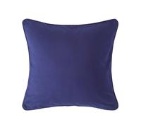 HOMESCAPES - 100% Cotton Plain Navy Cushion Cover - 30 x 30 cm Square - 12 x 12 Inches - Dark British Navy - Sofa Cushion Pillow Cover - Washable