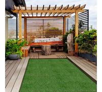 30 x 30cm Artificial Grass Turf with 25mm Pile Height Non-toxic Roll Grass Carpet Fake Grass Mat with Drainage Holes UV resistance for Indoor