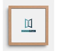 30 x 30cm Picture Frame (300 x 300mm), Wall or Tabletop Display, Shatterproof Styrene Front, Oak