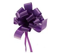 30 x 30mm (1.5") Rapid Satin Pull Bows - DEEP DARK PURPLE for Gift Decorations, Flower Bouquets & Arrangements, Baskets, Wedding Cars, Floral Tributes, Arts & Crafts, Christmas Hampers