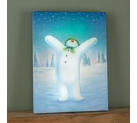30 x 40cm Battery Operated Light up The Snowman Christmas Canvas with LEDs Samuel Alexander Multi One Size