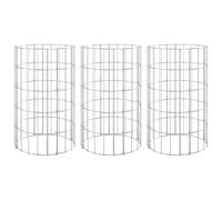 (? 30 x 50 cm (3 pcs)) vidaXL 4x Circular Gabion Raised Beds Planter Basket Flower Pot Multi Sizes