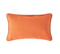 HOMESCAPES - 100% Cotton Plain Burnt Orange Cushion Cover - 30 x 50 cm Rectangular - 12 x 20 Inches - Sofa Cushion Pillow Cover - Washable