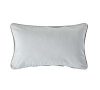 Homescapes Cushion Cover 100% Cotton Plain Rectangular Grey 30 x 50 cm Washable