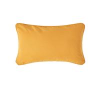 HOMESCAPES - 100% Cotton Plain Mustard Yellow Cushion Cover - 30 x 50 cm Rectangular - 12 x 20 Inches - Sofa Cushion Pillow Cover - Washable