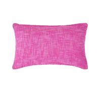 HOMESCAPES Pink Cerise 12 x 20 Inch Nirvana Pure Slub Cotton Cushion Cover Coordinating with Matching Throws and Bedspreads