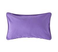HOMESCAPES - 100% Cotton Plain Purple Cushion Cover- 30 x 50 cm Rectangular - 12 x 20 Inches - Deep Purple Damson - Sofa Pillow Cushion Cover - Washable