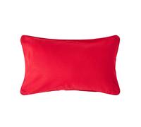Homescapes Cushion Cover – 100% Cotton Plain – Rectangular 30 x 50 cm (12 x 20 in) – Red – Washable