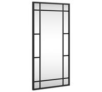 (30 x 60 cm) vidaXL Wall Mirror Hallway Makeup Mirror Hanging Mirror Black Rectangle Iron