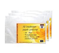 30 x ARK A3 Glass Clear Plastic 90 Micron Strong Punched Pockets (Landscape)