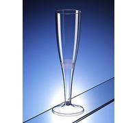 30 x Clear Plastic Champagne Flute Glasses 160ml UK CA Marked at 125ml. Perfect for Weddings, Parties and Outdoor and Indoor Events