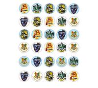 30 x Cupcake Toppers - Wizarding World Inspired Collection of Edible Cake Decorations | Uncut on Wafer Sheet