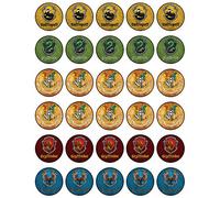 30 x Cupcake Toppers - Wizarding World Inspired Collection of Edible Cake Decorations | Uncut on Wafer Sheet