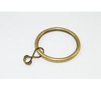 30 x Curtain Rod Rings Loose Eye Antique Brass Finish 35mm ID 42mm OD